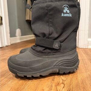 Kamik Kids Waterbug Black Boots Size 7 Removable Lining